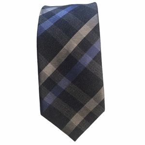 Kenneth Cole Reaction Gingham Tie Blue One Size